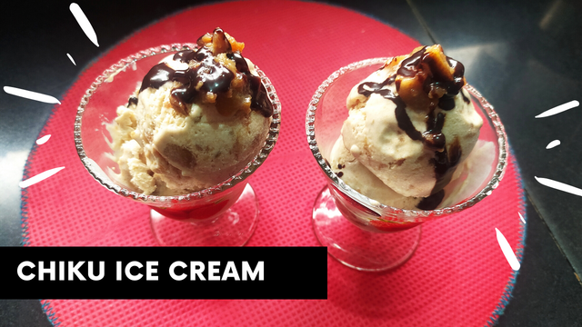 Chikoo Ice Cream Recipe | How to Make Chikoo Ice Cream | Homemade Chikoo Ice Cream