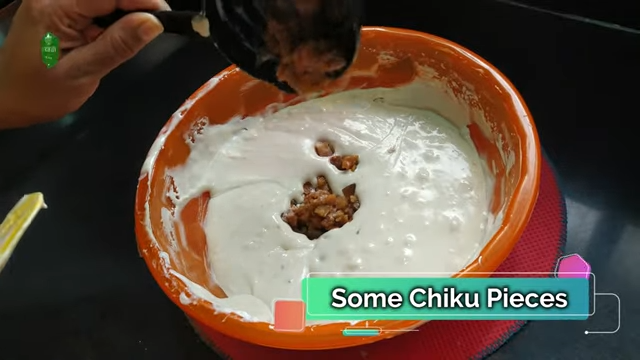 Chikoo Ice Cream Recipe | How to Make Chikoo Ice Cream | Homemade Chikoo Ice Cream
