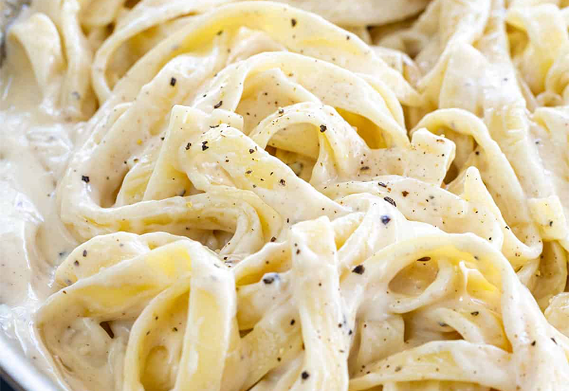 Alfredo Sauce - foods that start with A