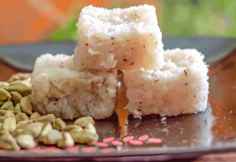 COCONUT BURFI- Healthy prison Meal recipe