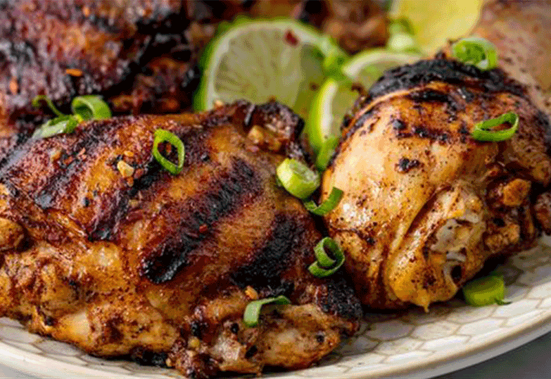 Jerk chicken - 12 foods that start with J - - Being Health Conscious